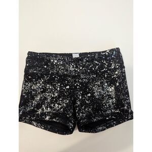Ivivva by Lululemon Black & Metallic Silver (10)  Splatter Shorts cheer dance